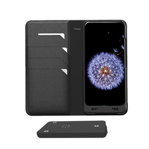 Galaxy S9+ Leather Wallet Smart case +Battery, +128GB Memory, +SDcard & EnviroSensor ++