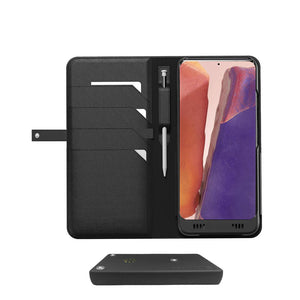 Galaxy Note 20 Ultra Leather Wallet Smart case +Battery, +Memory, +SDcard & EnviroSensor ++