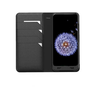 Galaxy S9 Plus Leather Wallet Smart case +EnviroSensor